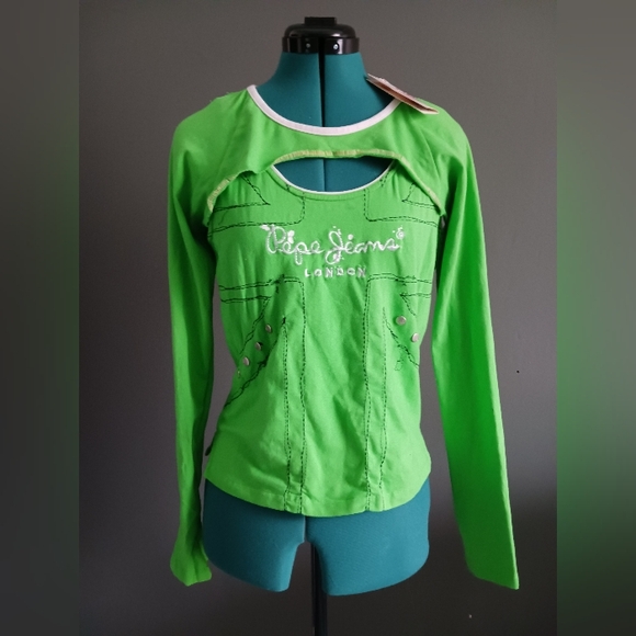 Pepe Jeans Tops - NWT Pepe Jeans Rosalyn Limon Top, Blouse Size L.